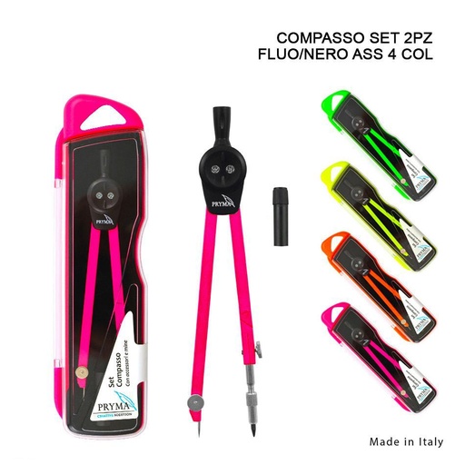 [0150897] Compás fluorescente 2 piezas - Papelería de escuela