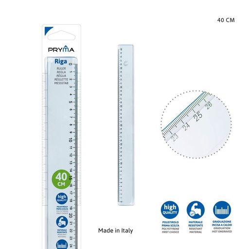 [0202402] Regla 40cm para papelería y dibujo