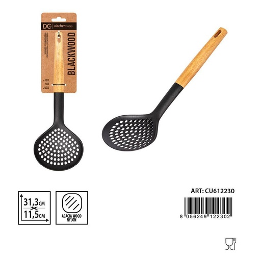 [0233215] Cuchara perforada de acacia 31.3 x 11.5 cm - Utensilios de cocina
