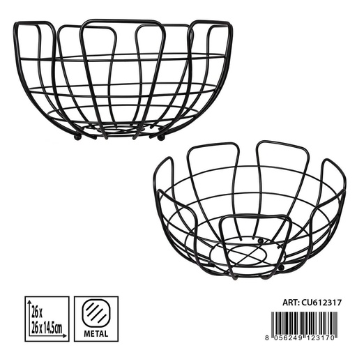 [0233901] Frutero metálico 26x26x14.5 cm - Organización de cocina