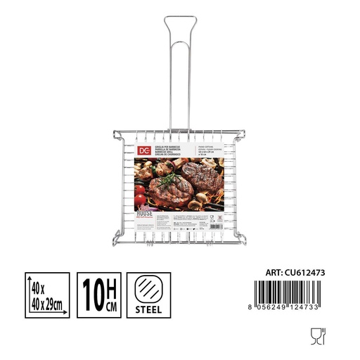 [0234740] Parrilla 40x40x29 cm barbeque DC Casa - Artículos de barbacoa