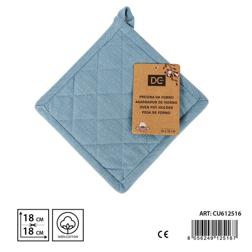 [0234869] Agarrador de cocina redondo 18x18cm para protección contra calor