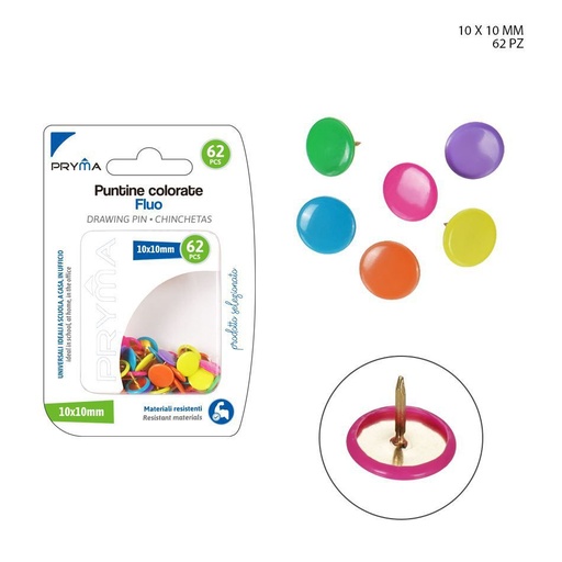 [0226379] Chincheta 10x10 mm 62 unidades - Accesorios de papelería