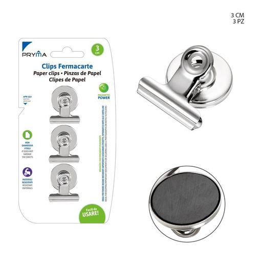 [0226404] Clip magnético 3CM 3PZ - Accesorios de oficina