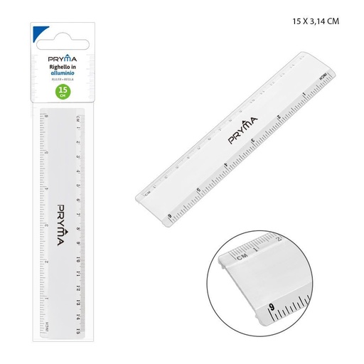 [0226513] Regla de aluminio 15 cm - Papelería y útiles escolares