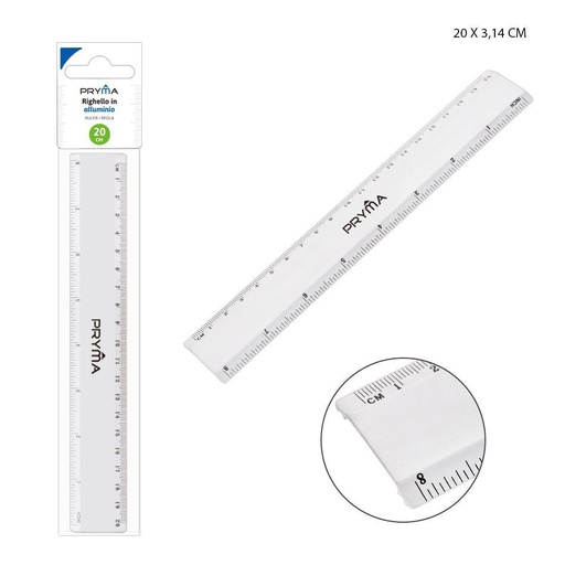 [0226514] Regla de Alumino 20cm - Herramientas de escritorio