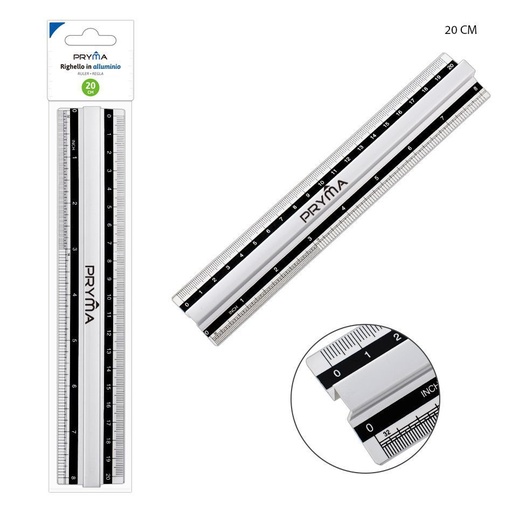[0226517] Regla de aluminio 20CM - Accesorios de papelería
