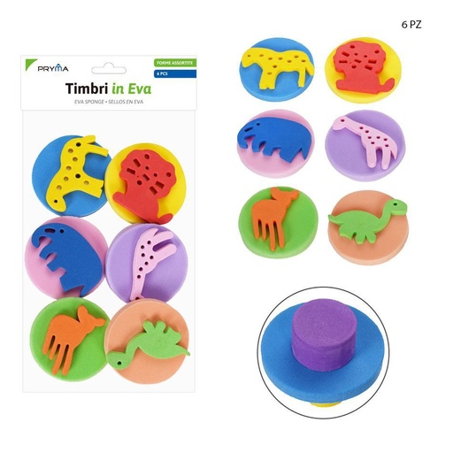 [0226959] Sello de goma EVA 6 piezas - Material de arte y manualidades