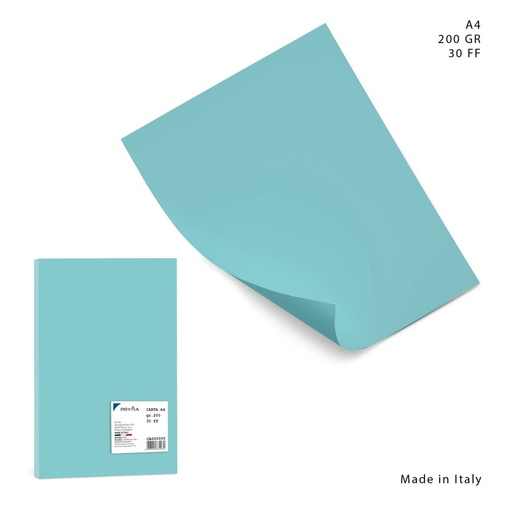 [0226094] Papel de color A4 200g azul celeste para manualidades y oficina