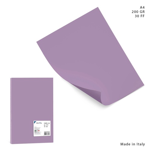 [0226095] Papel de color A4 200g violeta 30 hojas para manualidades