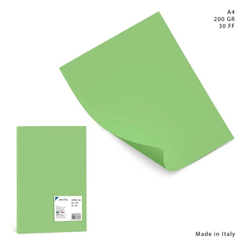 [0226097] Papel de color A4 200g verde claro para manualidades y oficina