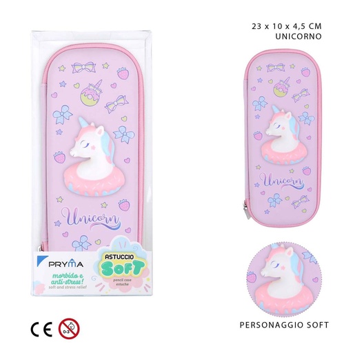 [0226111] Estuche antiestrés con unicornio 23x10x4.5 cm - Artículos de papelería