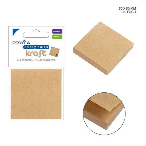 [0226801] Notas adhesivas kraft 50x50mm 100 hojas