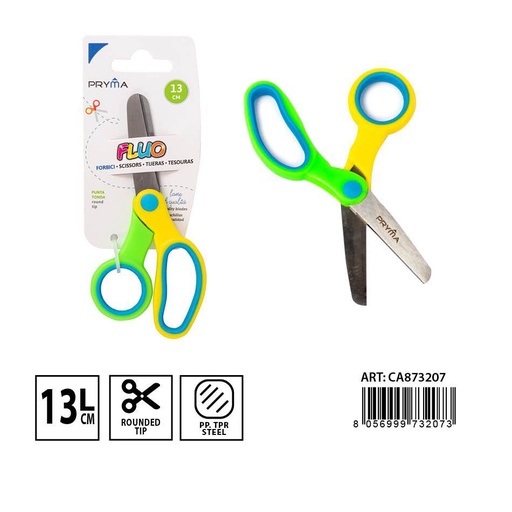 [0226944] Tijera bicolor redonda 13CM - Accesorios de papelería