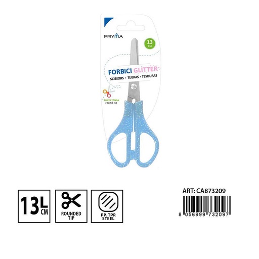 [0226946] Tijera centimetrada azul 13.5 cm - Herramientas de papelería