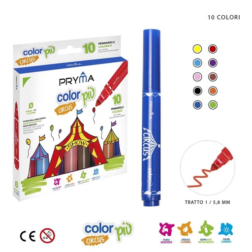 [0227011] Rotuladores jumbo de colores 10piezas - Papelería