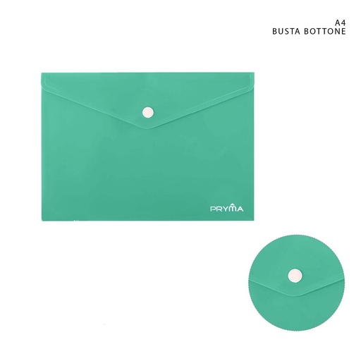 [0227344] Carpeta botón verde agua A4 - Material de oficina y papelería