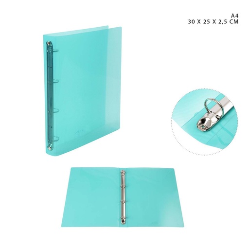 [0227362] Funda A4 verde agua 30x25x2.5cm - Artículos de oficina