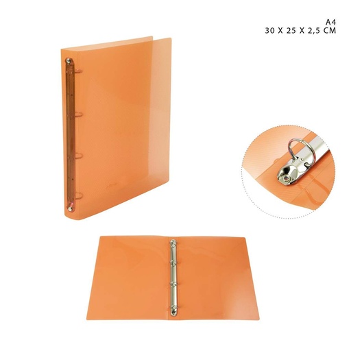 [0227363] Funda A4 naranja 30x25x2.5cm - Artículos de oficina