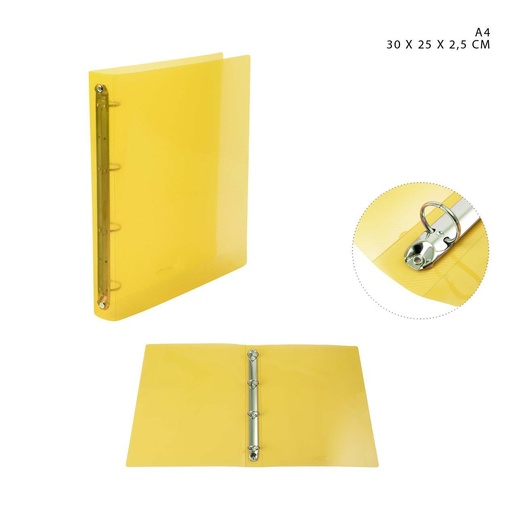 [0227365] Funda A4 amarilla 30x25x2.5cm - Artículos de oficina