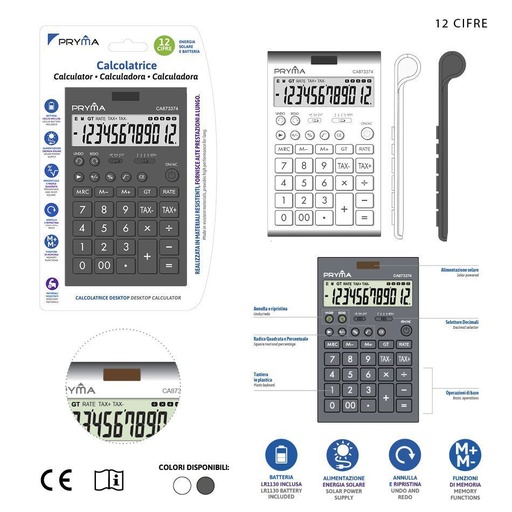 [0227722] Calculadora 12 cifras 170x104x25mm