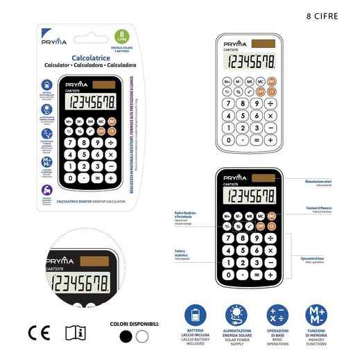 [0227724] Calculadora 8 cifras 118x66x8mm para oficina