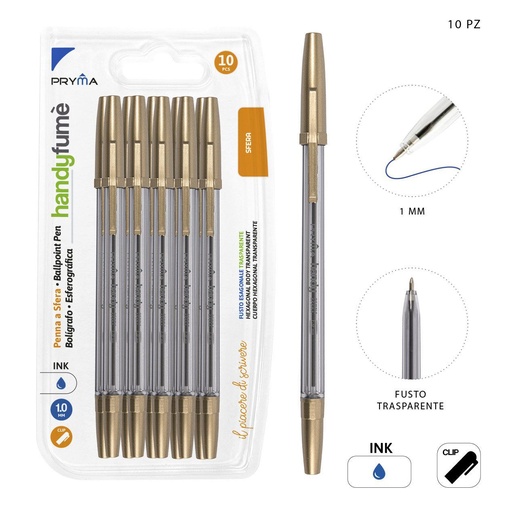 [0229448] Lapicero Handy Fume azul 10 piezas - Herramientas de escritura