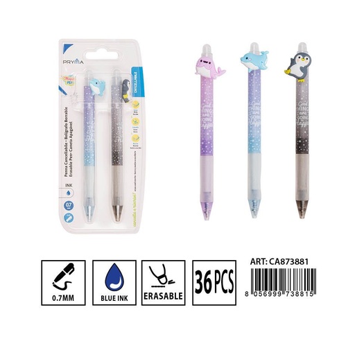 [0234014] Bolígrafo borrador Magic Pen 0.7mm con tinta borrable