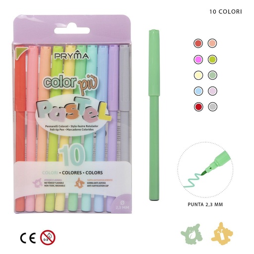 [0229442] Roladores color pastel 10 piezas - Herramientas de dibujo