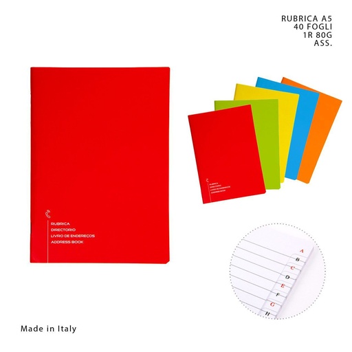 [0229480] Pack de cuadernos de color A5 40 hojas 80g para notas y estudios