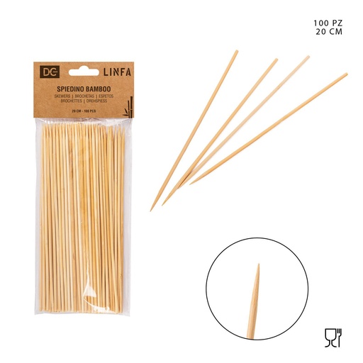 [0226360] Brochetas de bambú 3MMX20CM 100 PZ - Accesorios de cocina