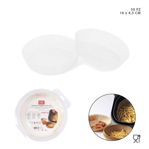 [0228557] Papel para freidora de aire 16x4.5 cm 50 uds - Utensilios de cocina