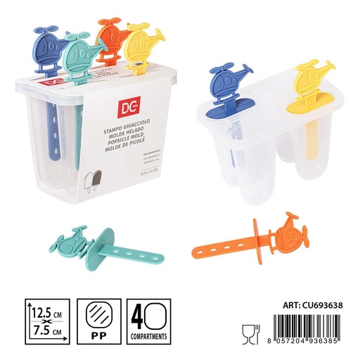 [0230493] Molde de helados helicoptero 12.5x7.5x14 cm - Utensilios de cocina