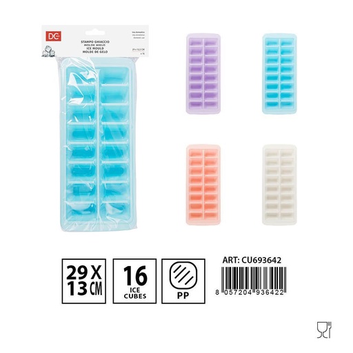 [0230497] Molde para hielo 16 cubos 29 x 12.5 cm - Accesorios de cocina