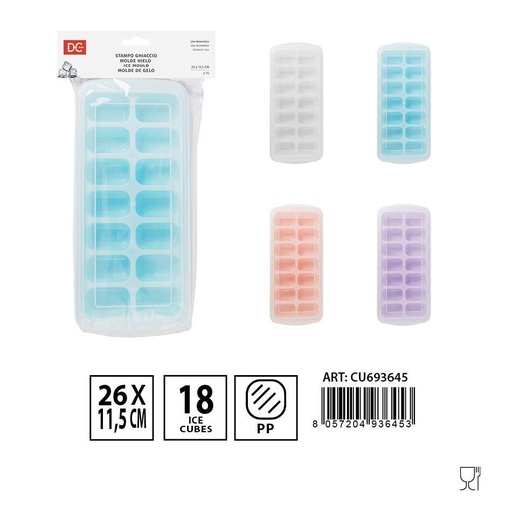 [0230500] Molde para hielo con tapa 14 cubos 26 x 11.5 cm - Accesorios de cocina