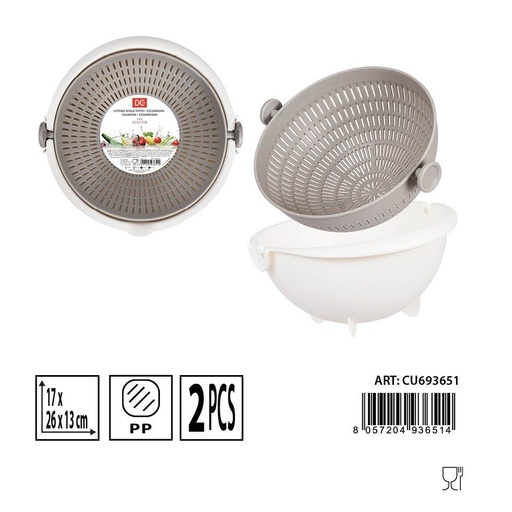 [0232844] Escurridor + bol 2pzas 27x26x13 cm - Accesorios de cocina