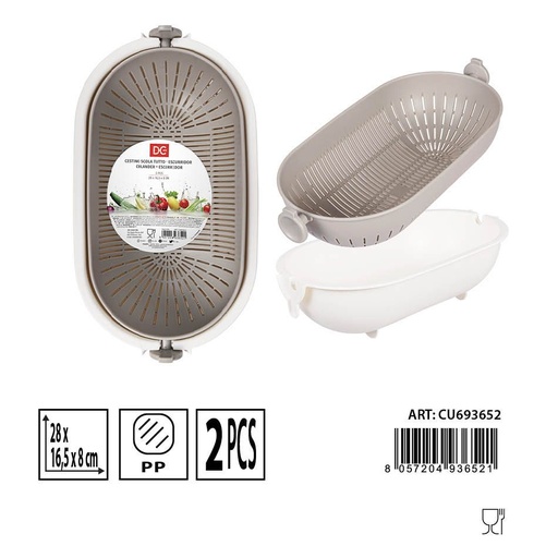 [0232845] Escurridor 2pcs 28x16.5x8cm - Accesorios de cocina