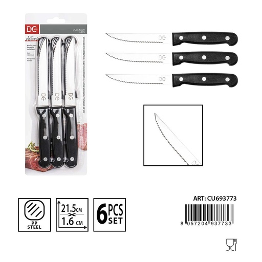 [0233375] Cuchillo para carne 21.5x2.1cm 3pcs para cocina