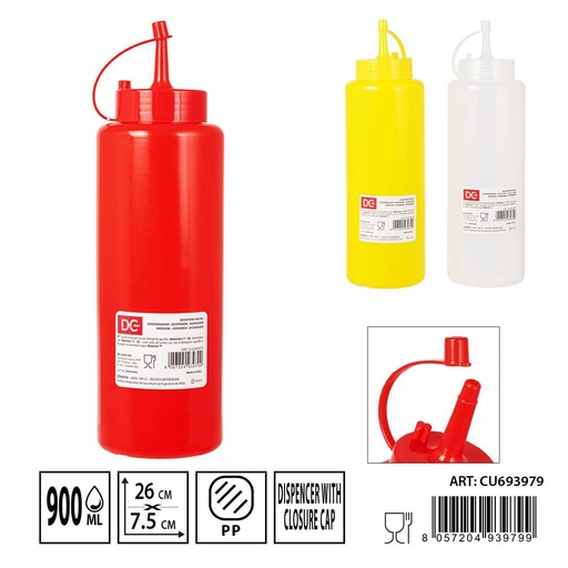 [0233737] Bote dispensador de salsa 900 ml - Utensilios de cocina