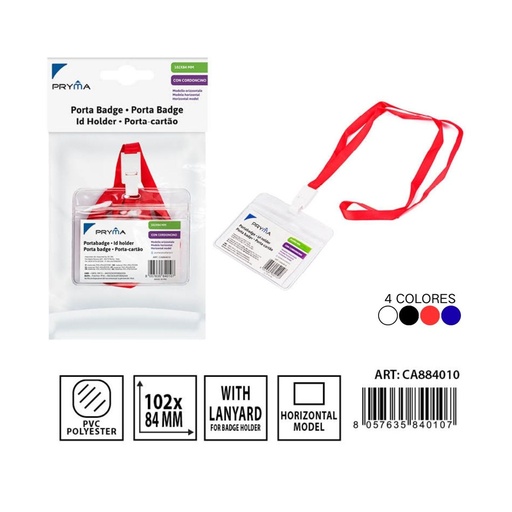 [0230951] Identificador horizontal impermeable 102x84mm para tarjetas
