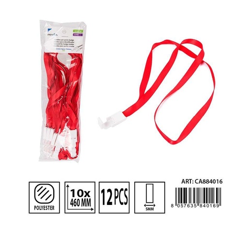 [0231329] Cordón para identificador 10x460 mm 12 unidades - Material de oficina