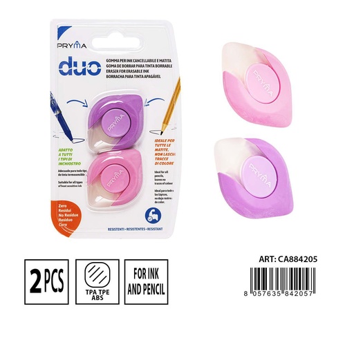 [0233480] Borrador 2 en 1 para tinta borrable 2PCS - Utensilios de escritura