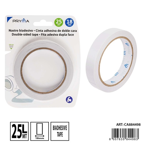 [0234535] Cinta adhesiva doble cara 18MMX20M - Papelería y cinta