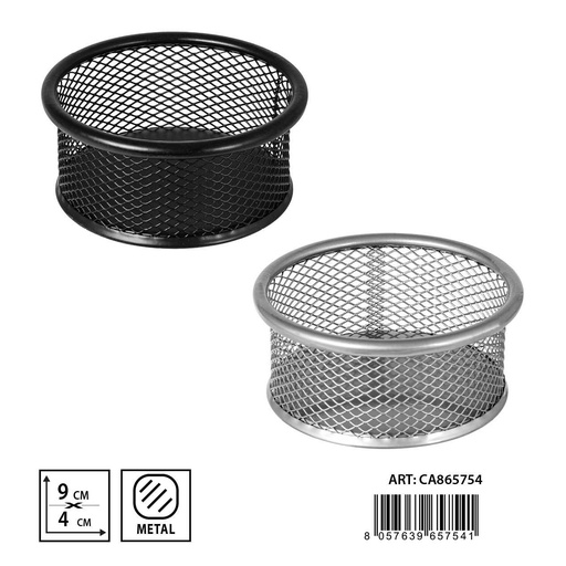 [0234242] Porta clips metálico 9X4CM - Utensilios de oficina