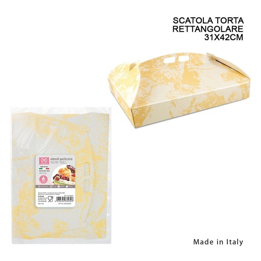 [0137687] Caja de papel para tartas rectangular 31x42 cm - Utensilios de repostería