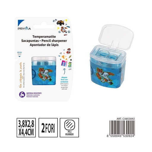[0231097] Sacapuntas plástico doble agujero 3.8x2.8x4.4 cm - Accesorios de papelería