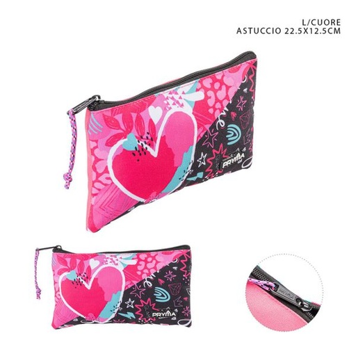 [0229905] Estuche de PVC con diseño de corazón 22.5x12.5cm para lápices