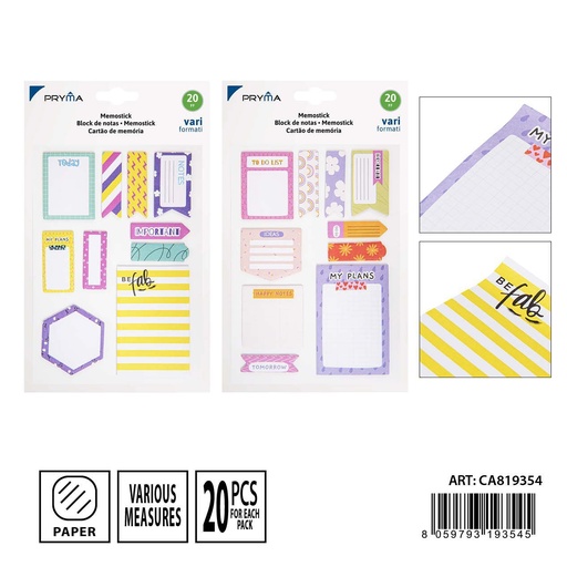 [0233671] Block de notas 20 hojas 11.5x16 cm - Papelería y organizadores