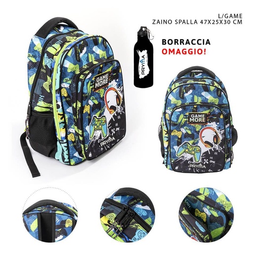 [0229912] Mochila para espalda 47x25x30 cm videojuego - Mochilas y estuches