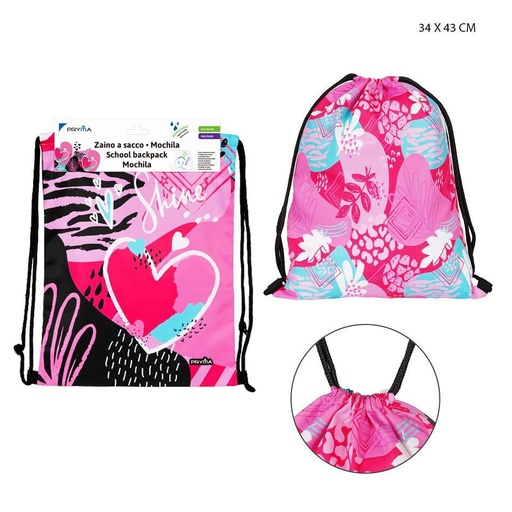 [0230026] Bolsa con cordón 33x43cm - Estuches y mochilas